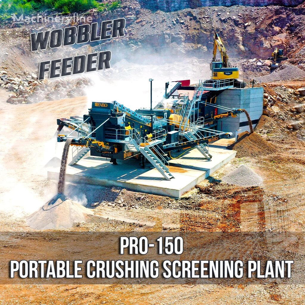 новая мобильная дробильная установка Fabo PRO-150 MOBILE CRUSHING SCREENING PLANT WITH WOBBLER FEEDER