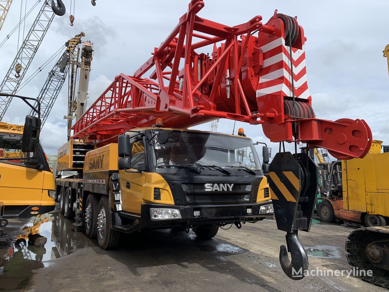 автокран Sany Sany STC1000 used 100 ton hydraulic mounted mobile truck crane